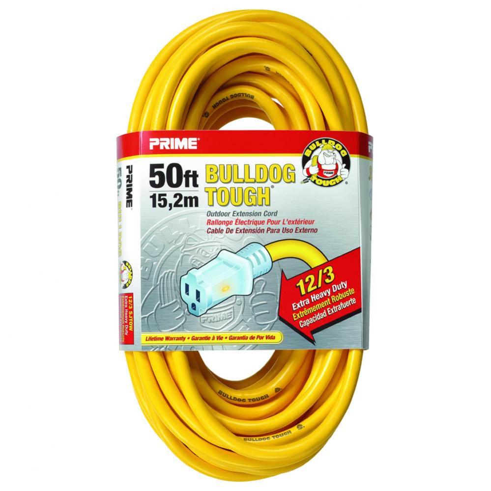 Extension Cord Hd Yellow 50Ft 12/3