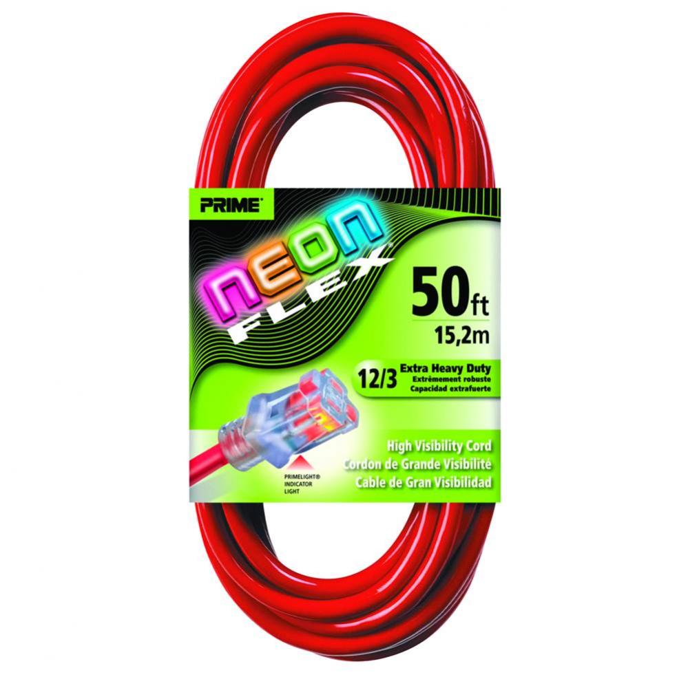 Extension Cord Hi-Vis Pink 50Ft 12/3