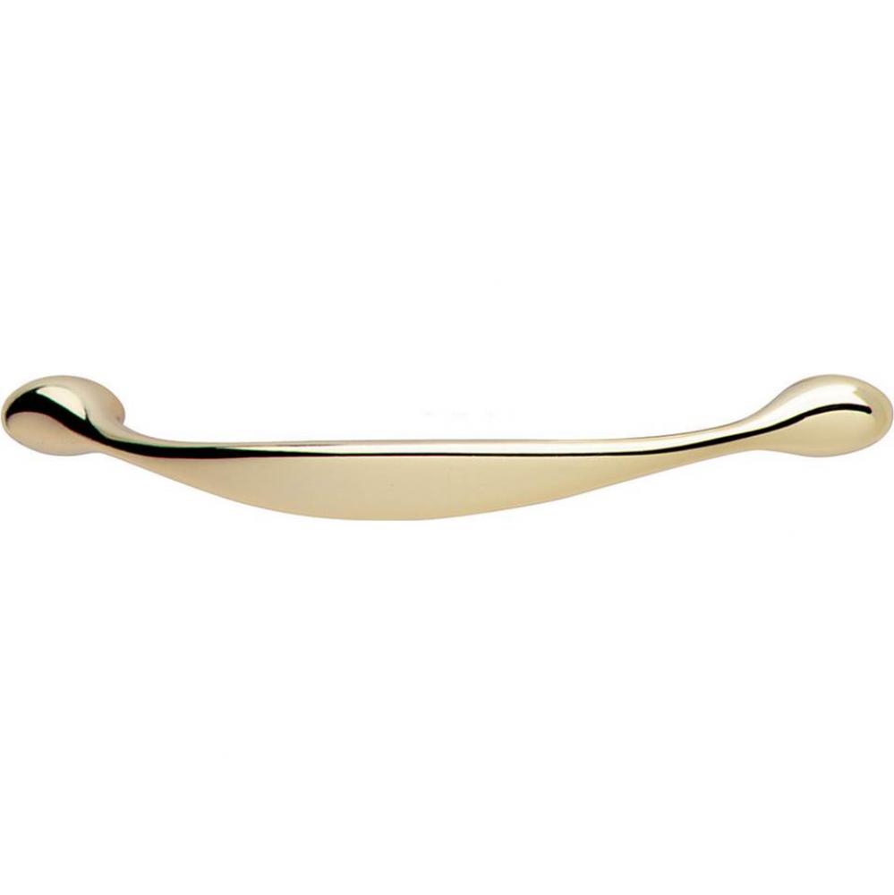 Handle, zinc, polished gold, 127ZN08, M4, center to center 128mm