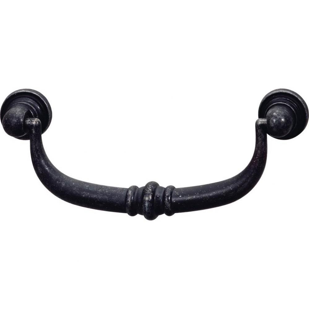 Bail handle, zinc, antique black, 118ZN08, M4, center to center 96mm