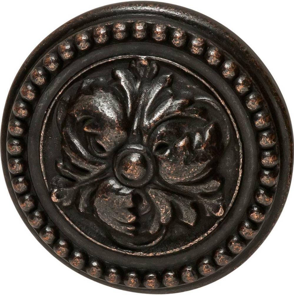 Knob Artisan Zn Flor Bronze M4 48 X 37Mm