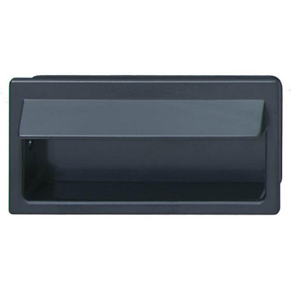 Flush Handle, plastic, black, 80 x 40mm