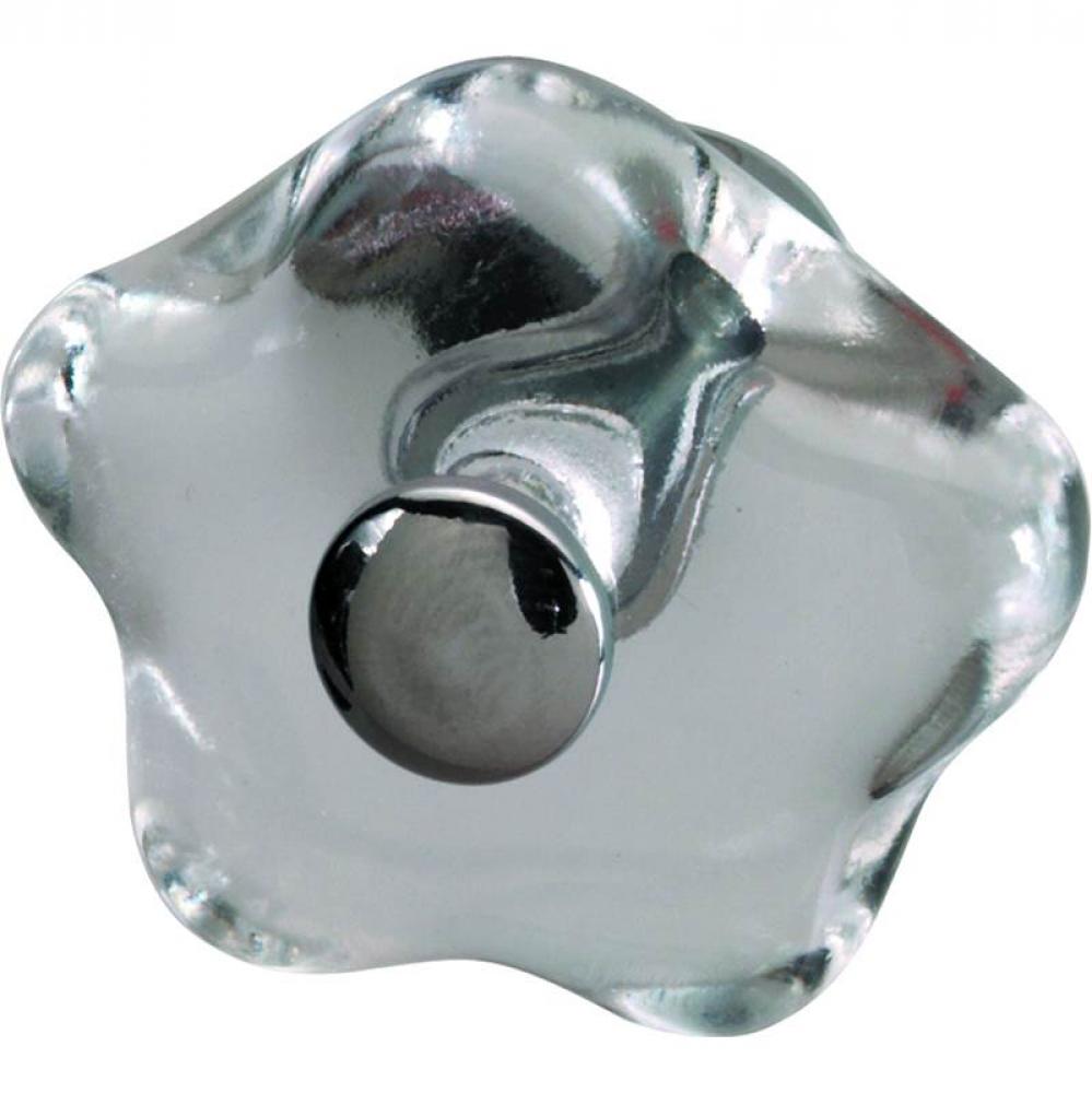 Knob Brs Pol Chr/Cry Clr 143Br36 M4 33Mm