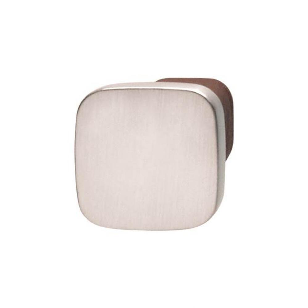 Knob Mel Zn Sta St/Lea Chest M4 24X22mm