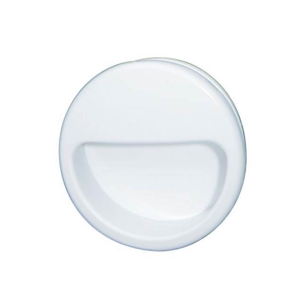 Mortise Pull, plastic, white, 123PL67, diameter 55mm