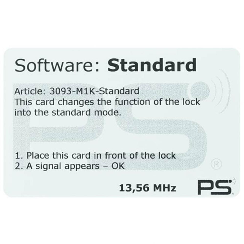 Programming Card F/Standard Mode