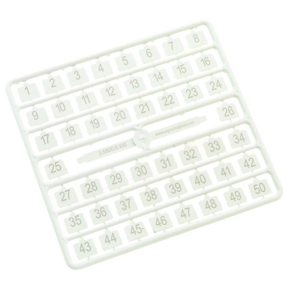 Safe-O-Mat Key Number Set 1-50 Pl