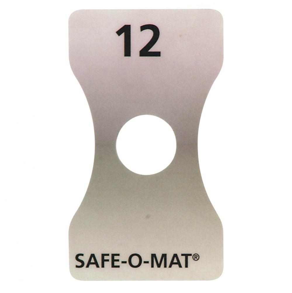 Safe-O-Mat Locker Number Decal W/Numbers