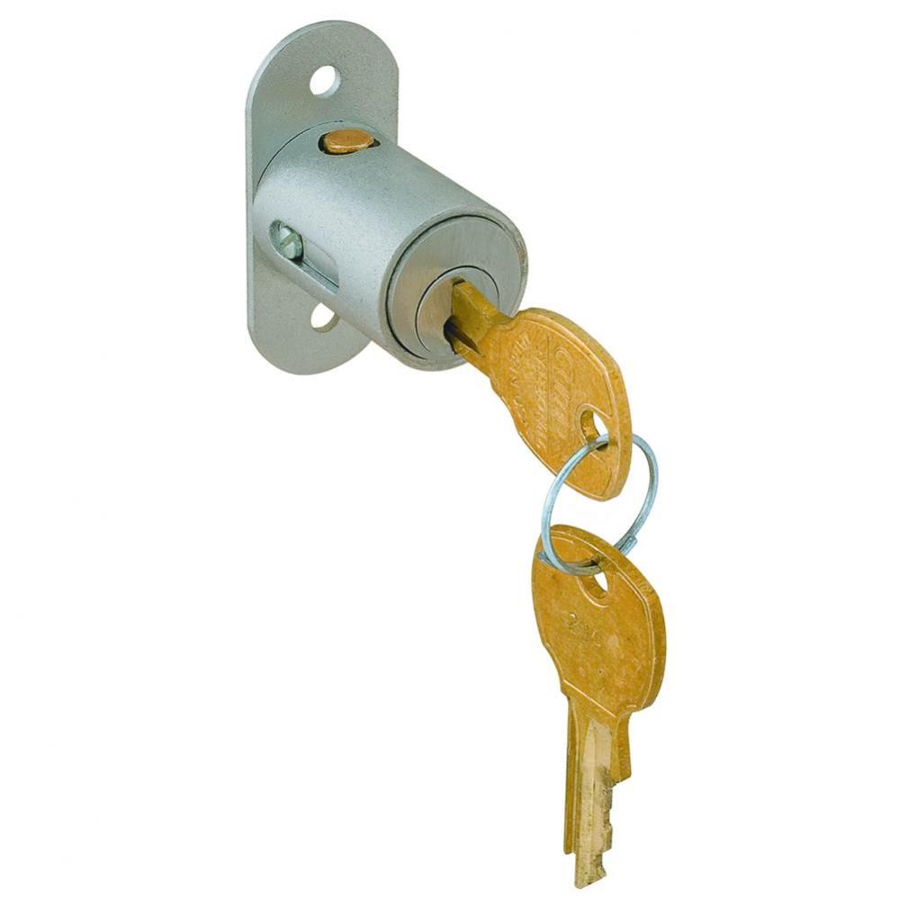 Sldg Door Lock C8142 St Bru Chr 1 1/8''Kd