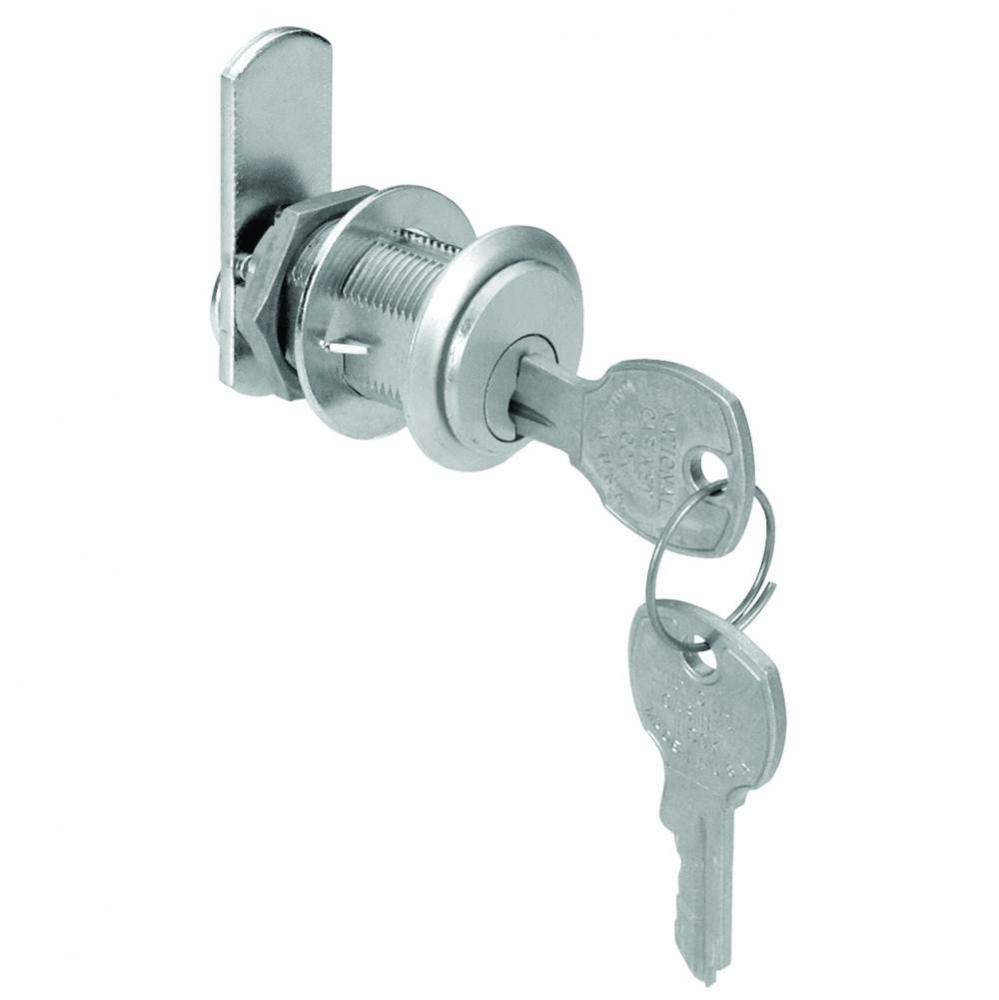 Cam Lock C8102 Flush 1 1/16''Bru Chr Kd