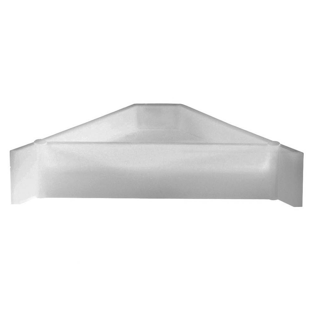 Corner Bracket, plastic, translucent for stapling