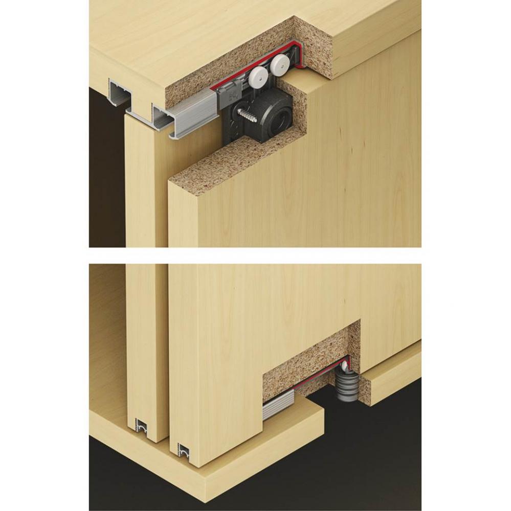 Clipo 26 H Inslide Set For 2 Wood Doors