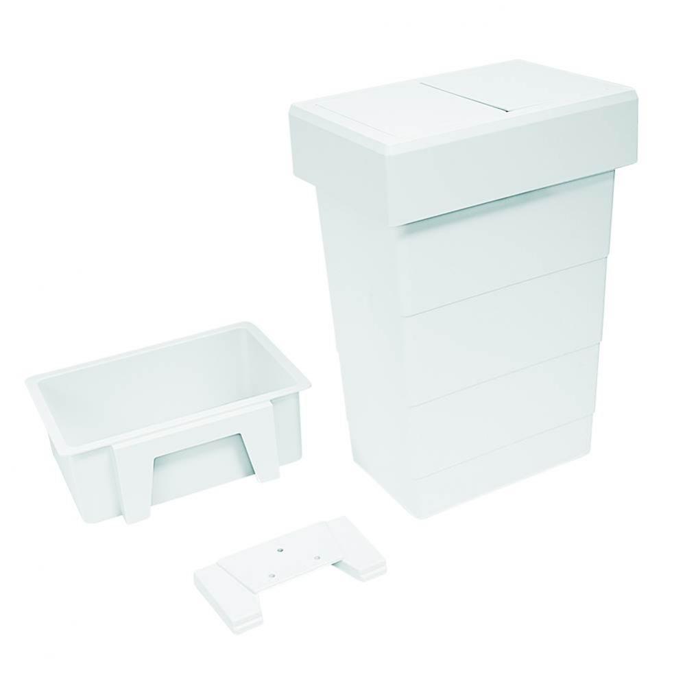 Vanity Waste Bin Wh 8L 231X167X337 Mm