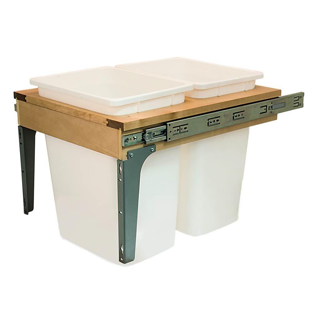 Trash Cn Dbl Soc Sde Mt 36Qt Map 17 7/8