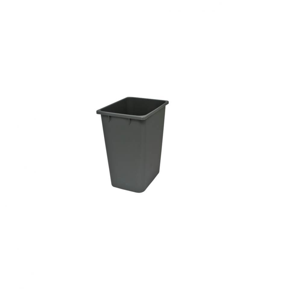 Trash Can 36 Quart Plastic Gray
