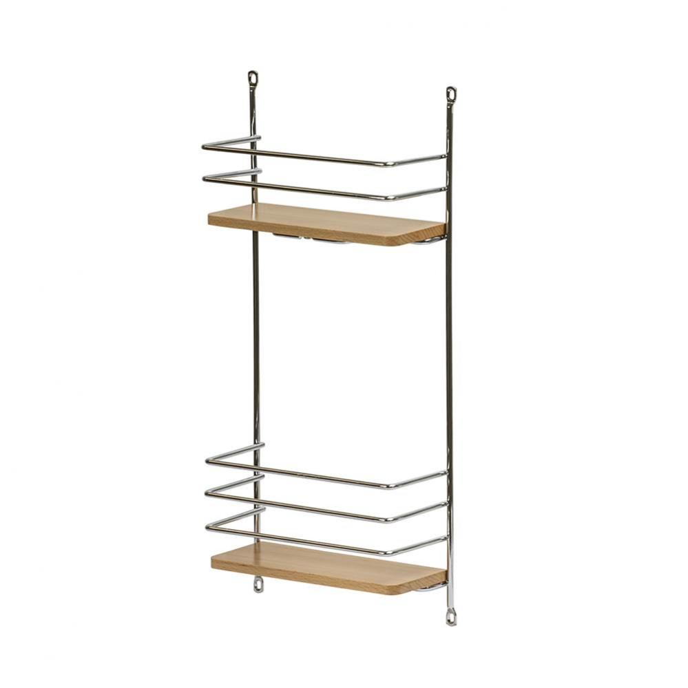 Door Rack Chrome/Birch, 8 1/4'' Ovl Bulk