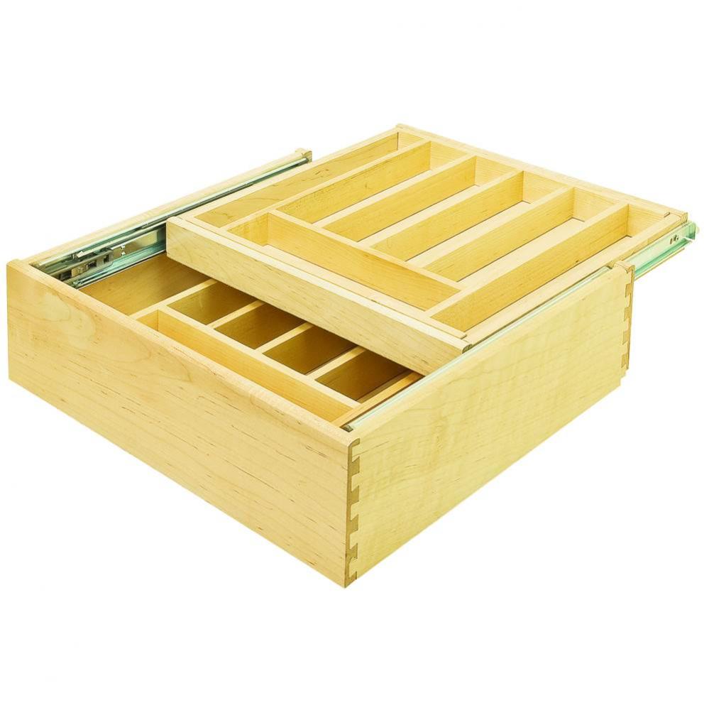 Cutlery Drwr Dbl Wood Brch 292X533X106Mm