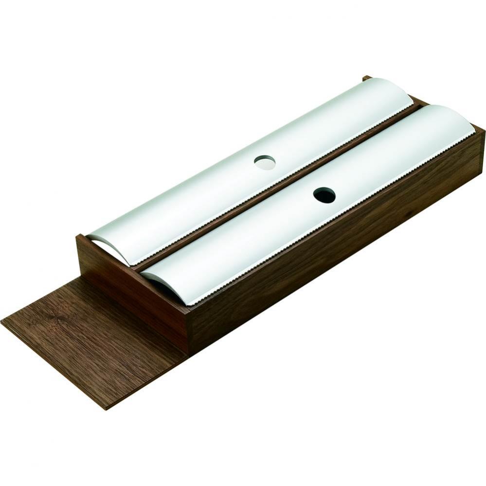 Fineline Roll Holder Walnut 424X138X45Mm