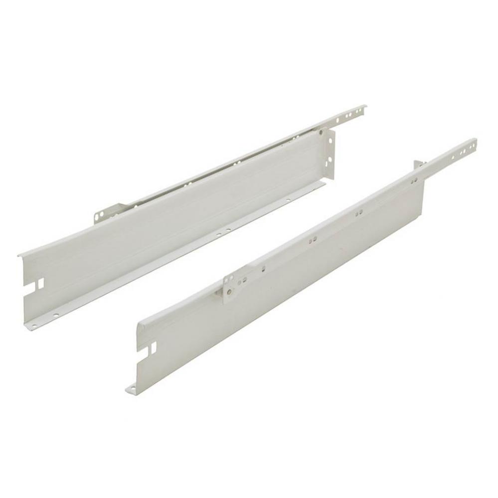 Metal Box System, 4 1/2'' Height, 3/4 extension, steel, epoxy-coated white, 100 lbs, 11&