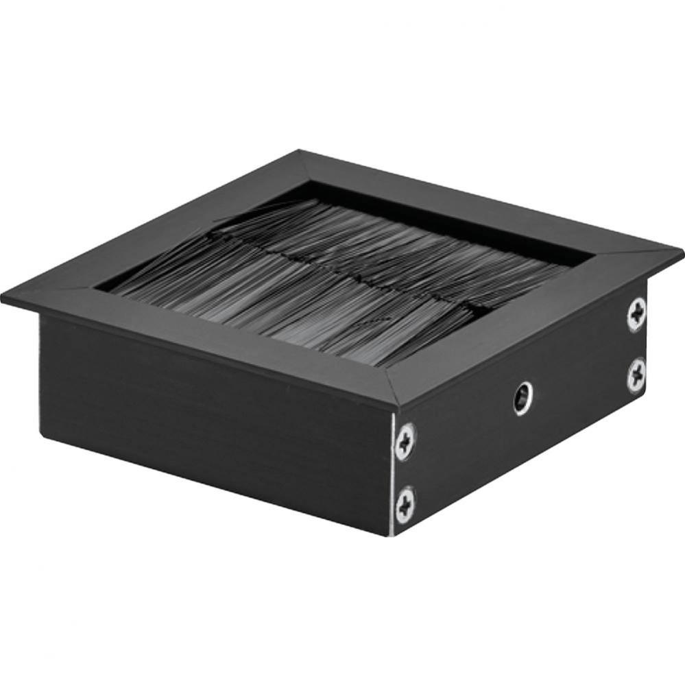 Grommet Square 69X69Mm W/Brush Al Blk