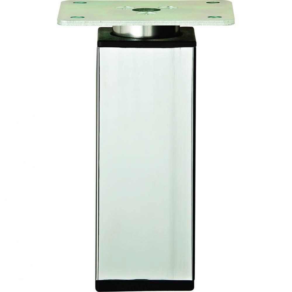 Square Al Leg Top Adj Pol Chr 35X35X92Mm