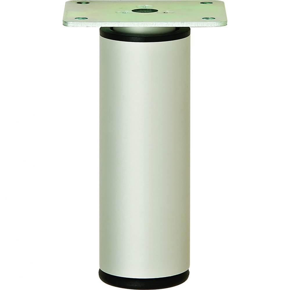 Round Al Leg Top Adj Mat Sil 35X35 100Mm