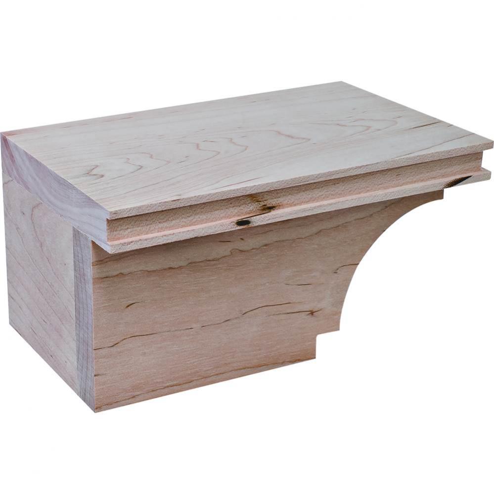 Cabinet Foot L Trans Mapl 7 3/4X4 7/8X3