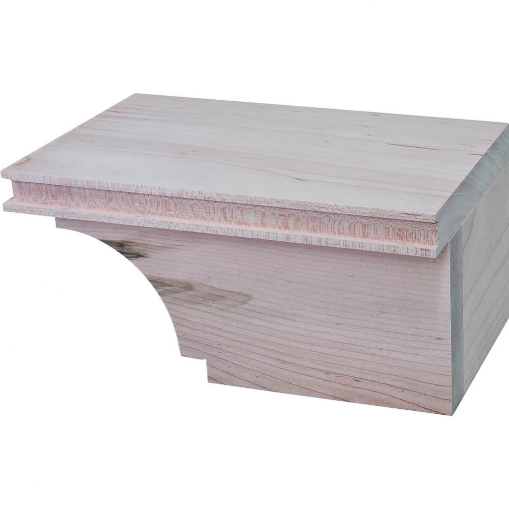 Cabinet Foot R Trans Mapl 7 3/4X4 7/8X3