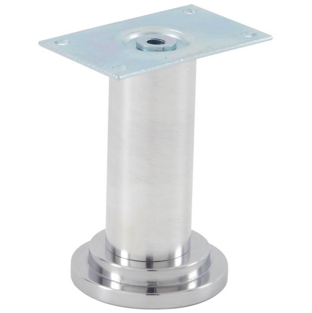 Furn.Foot Alu Pol W/Plate 105mm