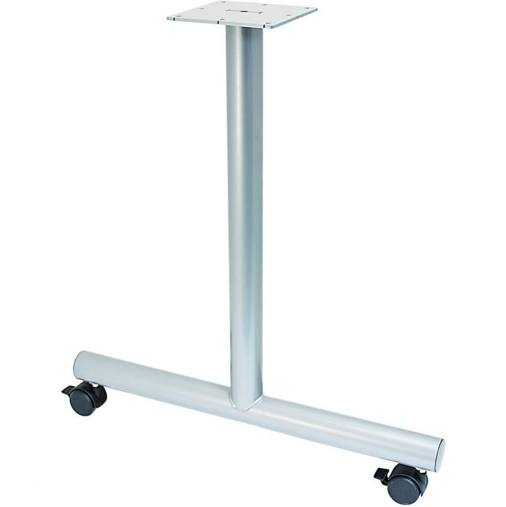 T-Legs W/Casters 24'' Top St Silver