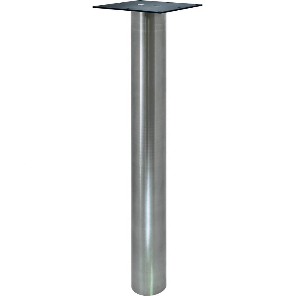 Table Leg 3''/75Mm Rndx28 3/16''Tal Sta St