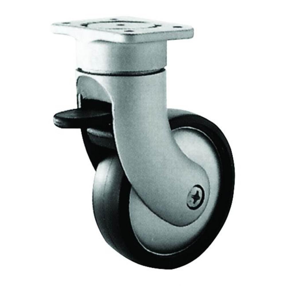 Caster Swiv Brk Plt Mnt Pl Sil/Sil 75Mm