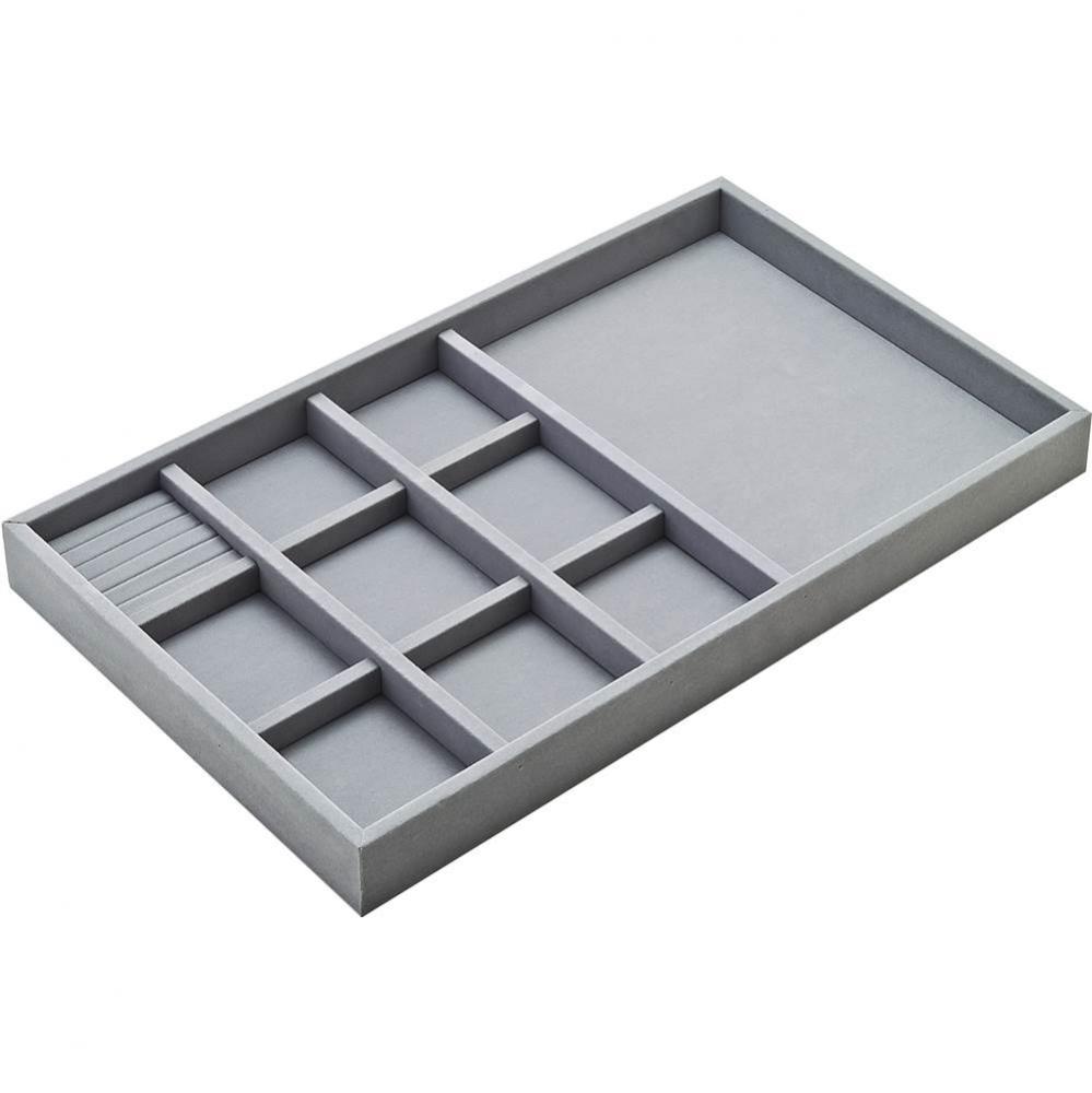Jewelry Tray Gray 22 15/16'' X 14'' X 2