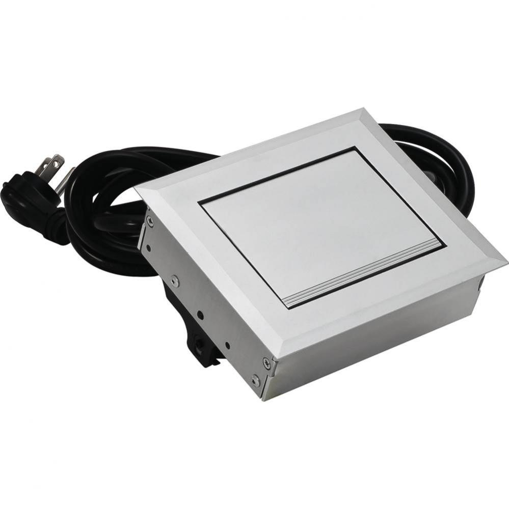 Hide-A-Dock 1 Outlt 2Chrg Usb Al Silv