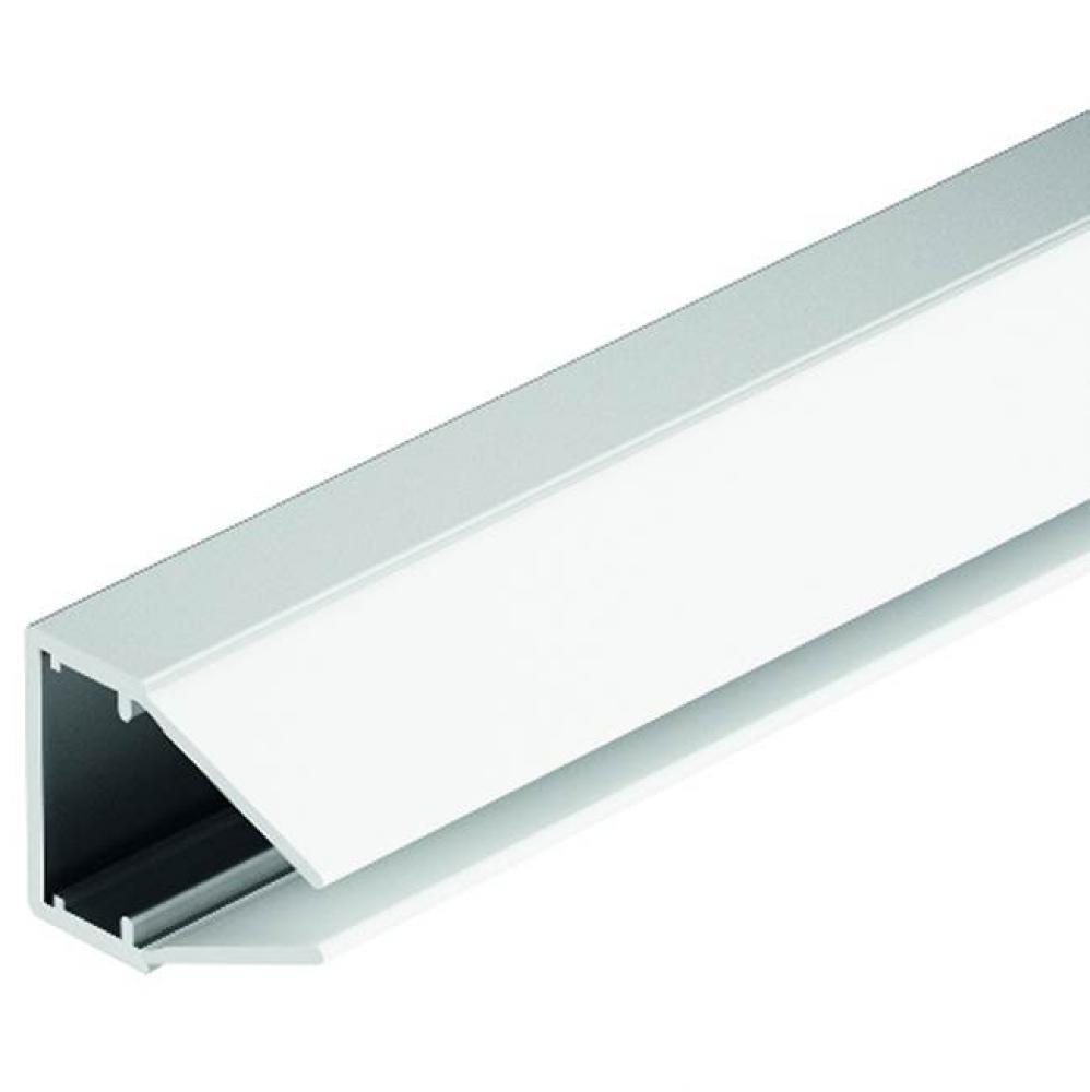 Led Gl Edge Profile W/Milk Lens Silv 2M