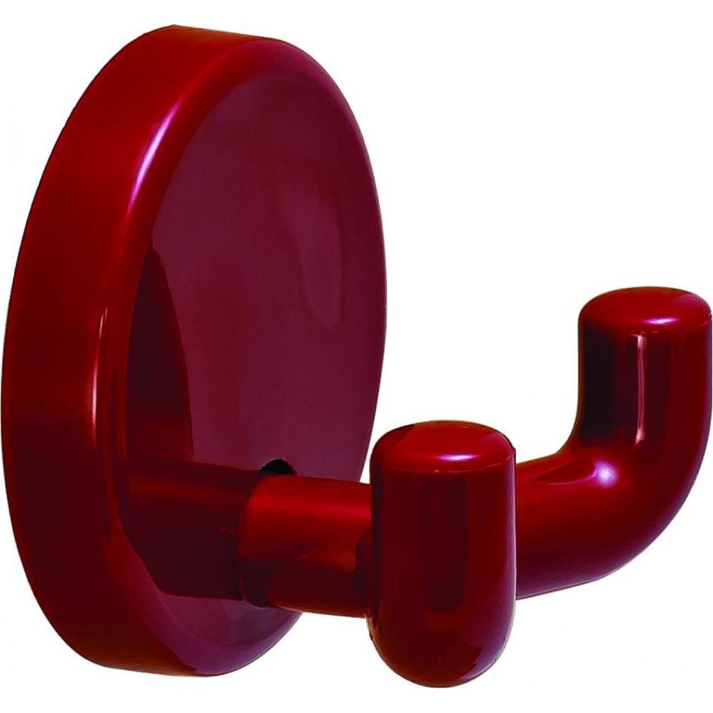 Wall Mtd Dbl Hook Pa Red 40X31Mm