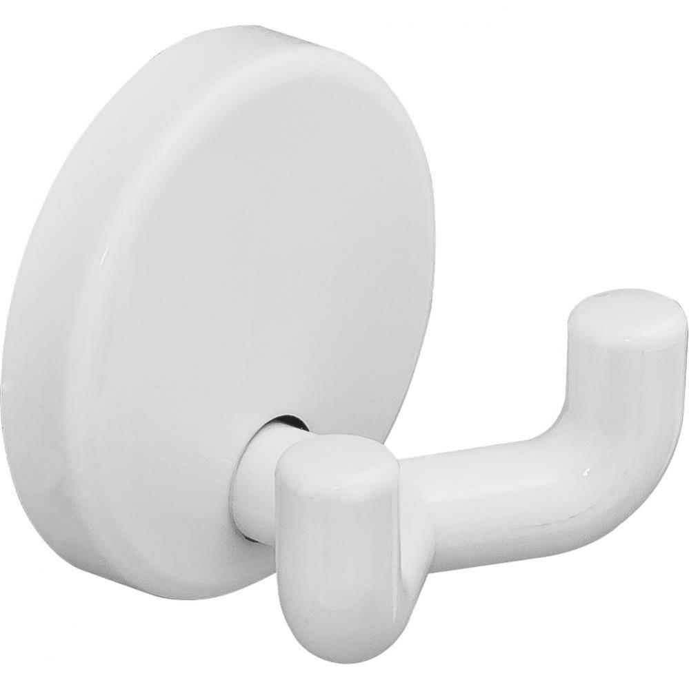 Wall Mtd Dbl Hook Pa Pure White 40X31Mm