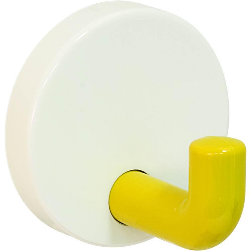 Wall Mtd Hook Pa White/Yellow