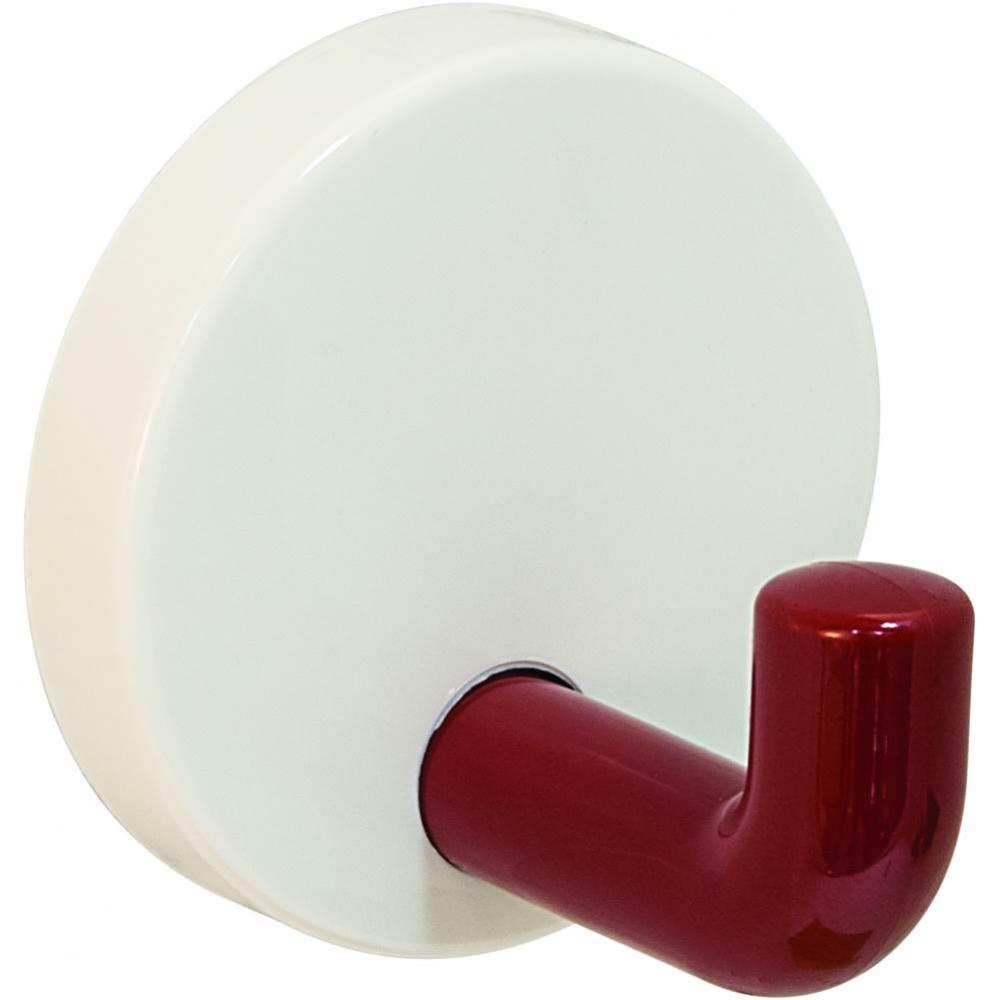 Wall Mtd Hook Pa White/Red