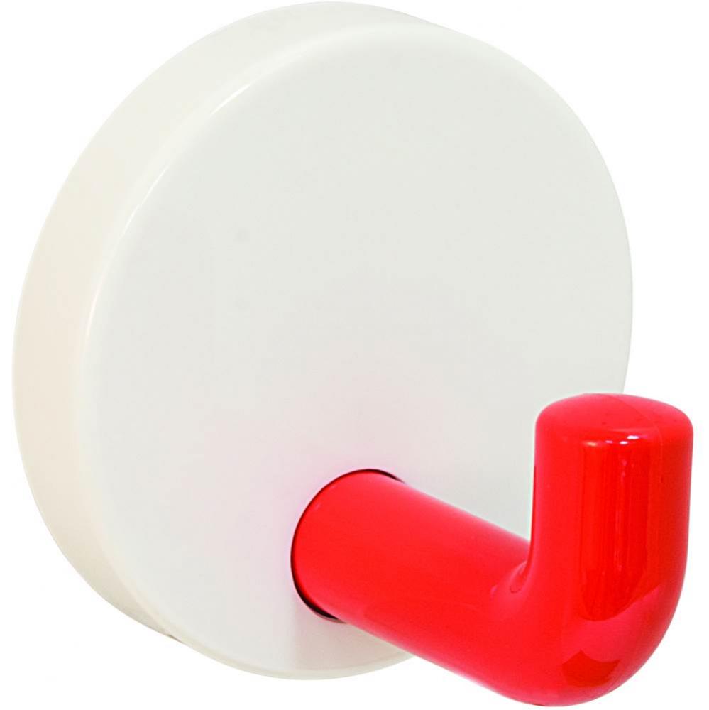 Wall Mtd Hook Pa White/Coral