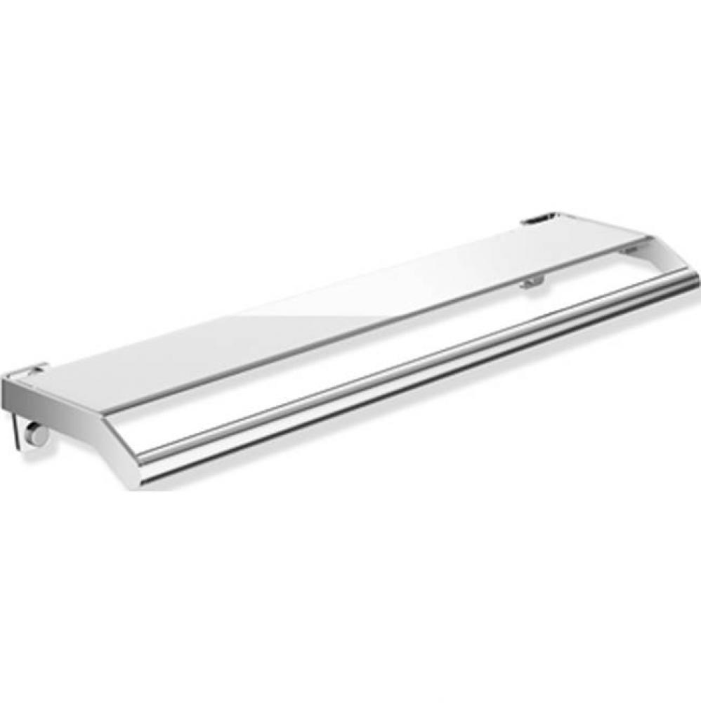 Shelf W/Grab Bar Gl Sta St Chr 720X188Mm