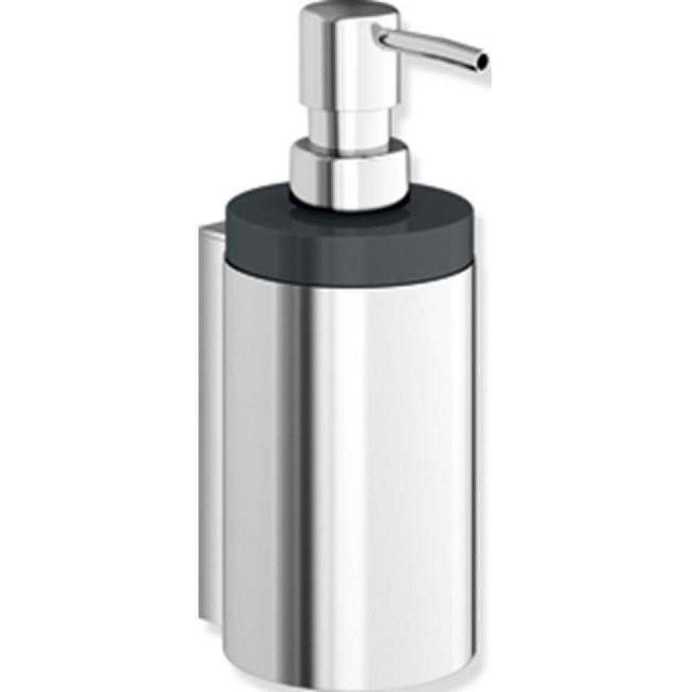 Soap Dispenser W/Holder Glass Sta St Chr