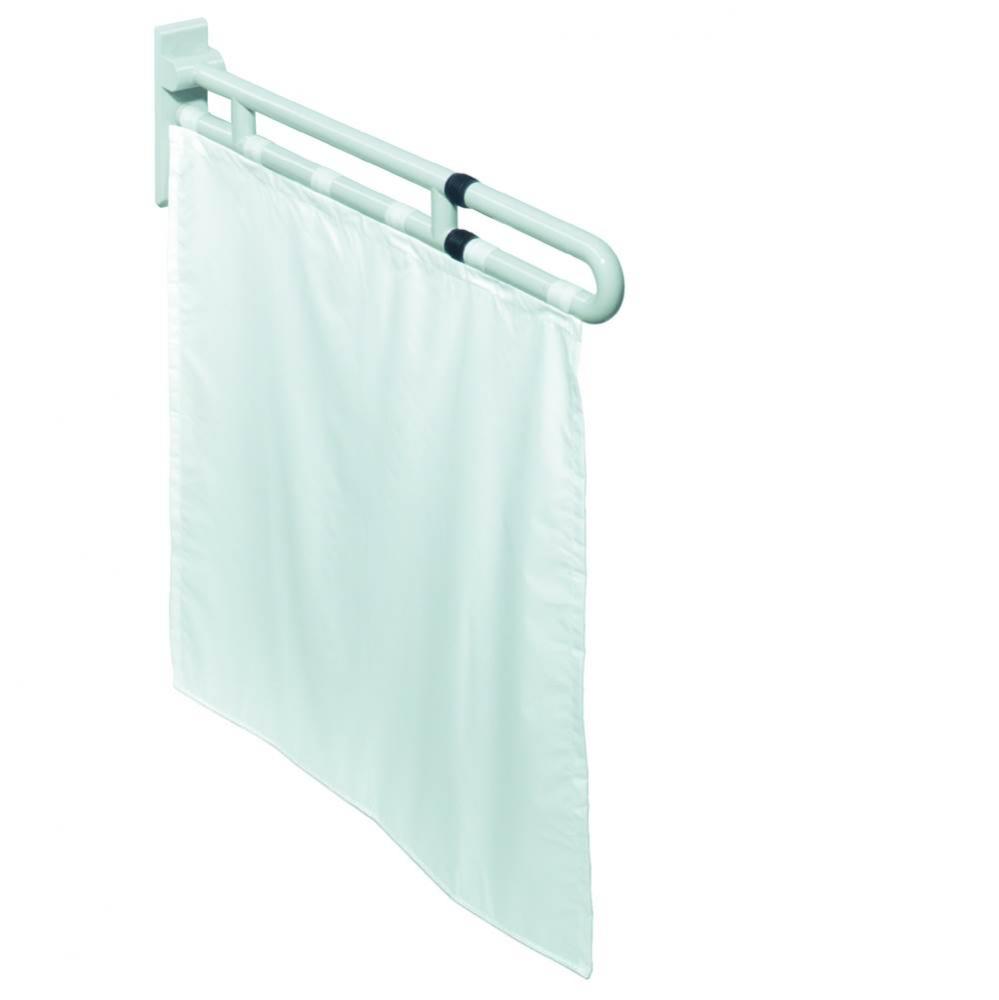 Shower Curtain Unit W/Silv Dot Wh