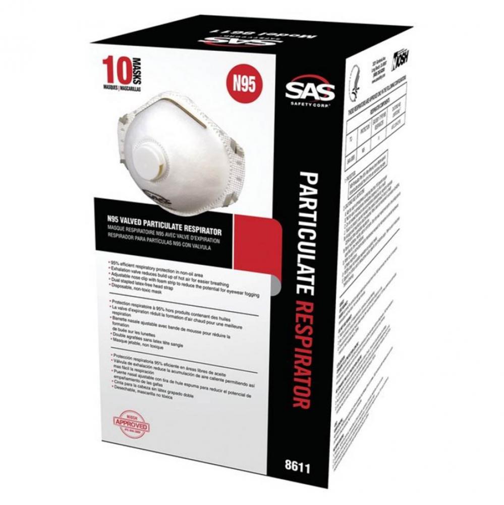 N95 Valved Particulate Respirator 10/Pk