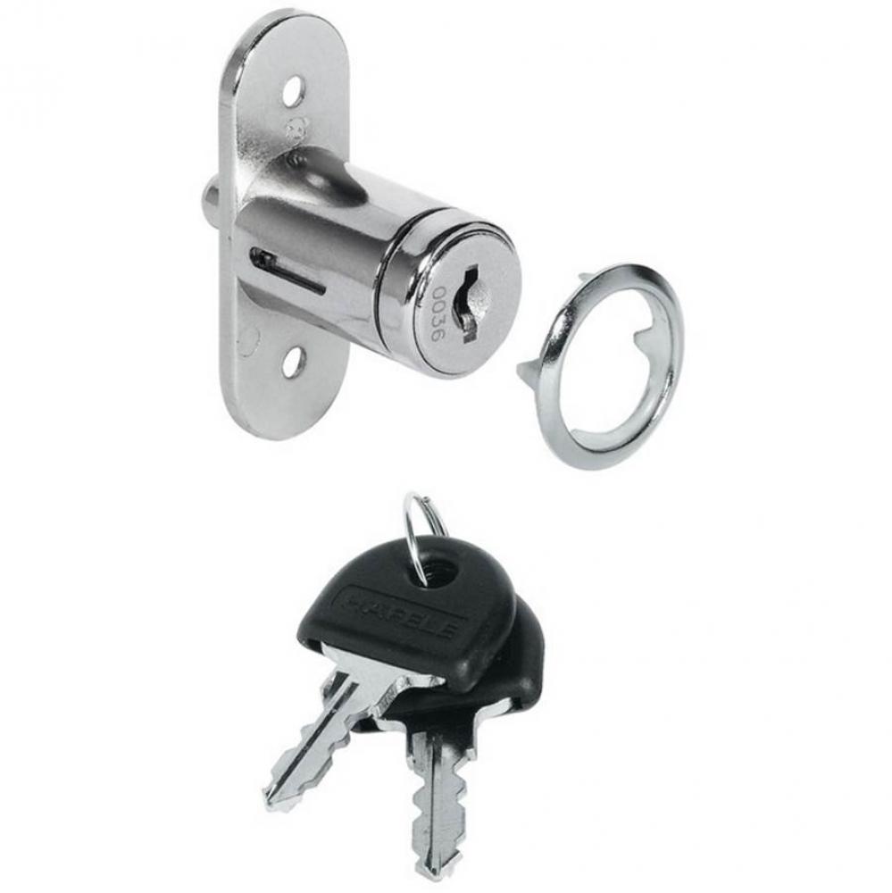 Lock Symo Push Button Zinc Nip Matt