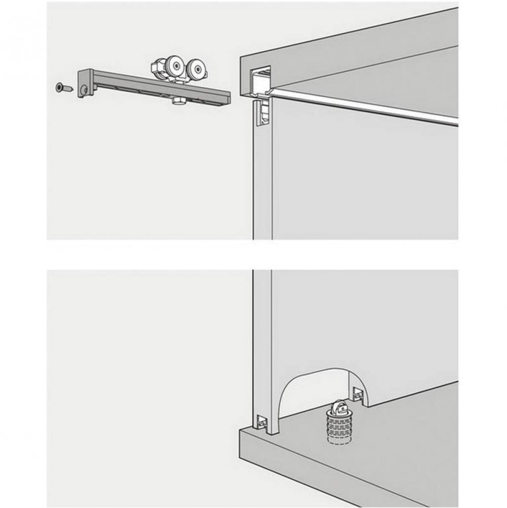 Clipo 36 Hm Inslide Set For 1 Wood Door