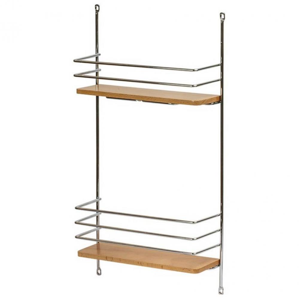 Door Rack Chrome/Birch, 11 1/4'' Ins Bulk