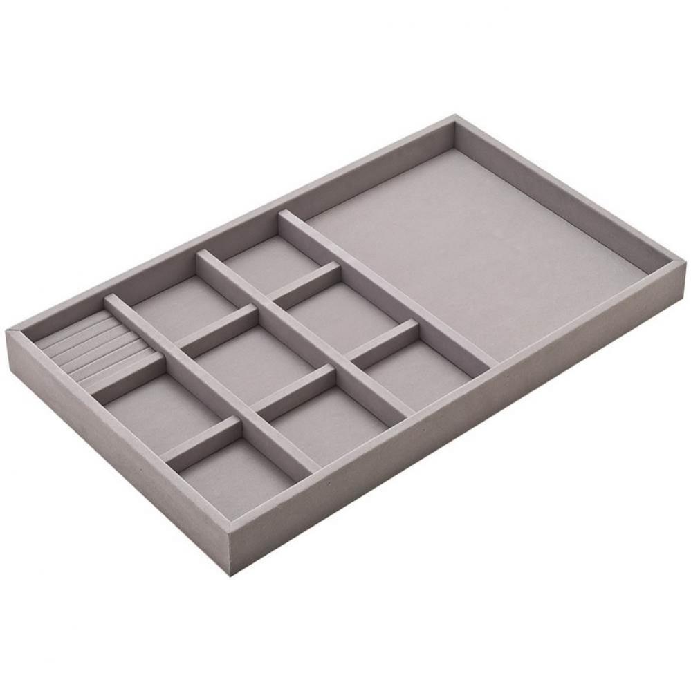 Jewelry Tray Fx Suede Gr 22 15/16X14X2