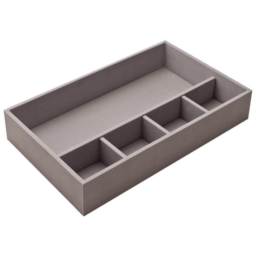 Belt Tray Faux Suede Gr 22 15/16X14X4