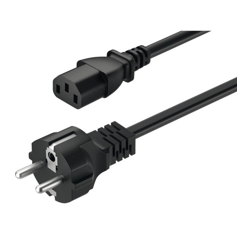 Pwr Cord W/Ground Plug/Eu/Black/2M